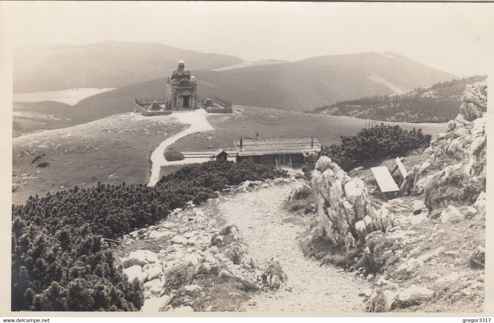 3021) PUCHBERG Am SCHNEEBERG - Kaiserin Elisabeth Gedächtnis Kirchlein Auf Dem Hochschneeberg ALT !! Wegansicht - Schneeberggebiet