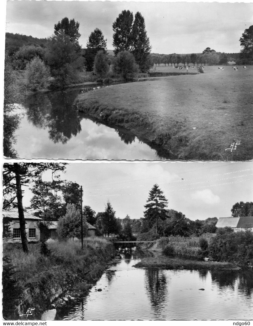 Bray-Lu - 3 CPSM " Les Bords De L ' Epte " - Bray-et-Lû