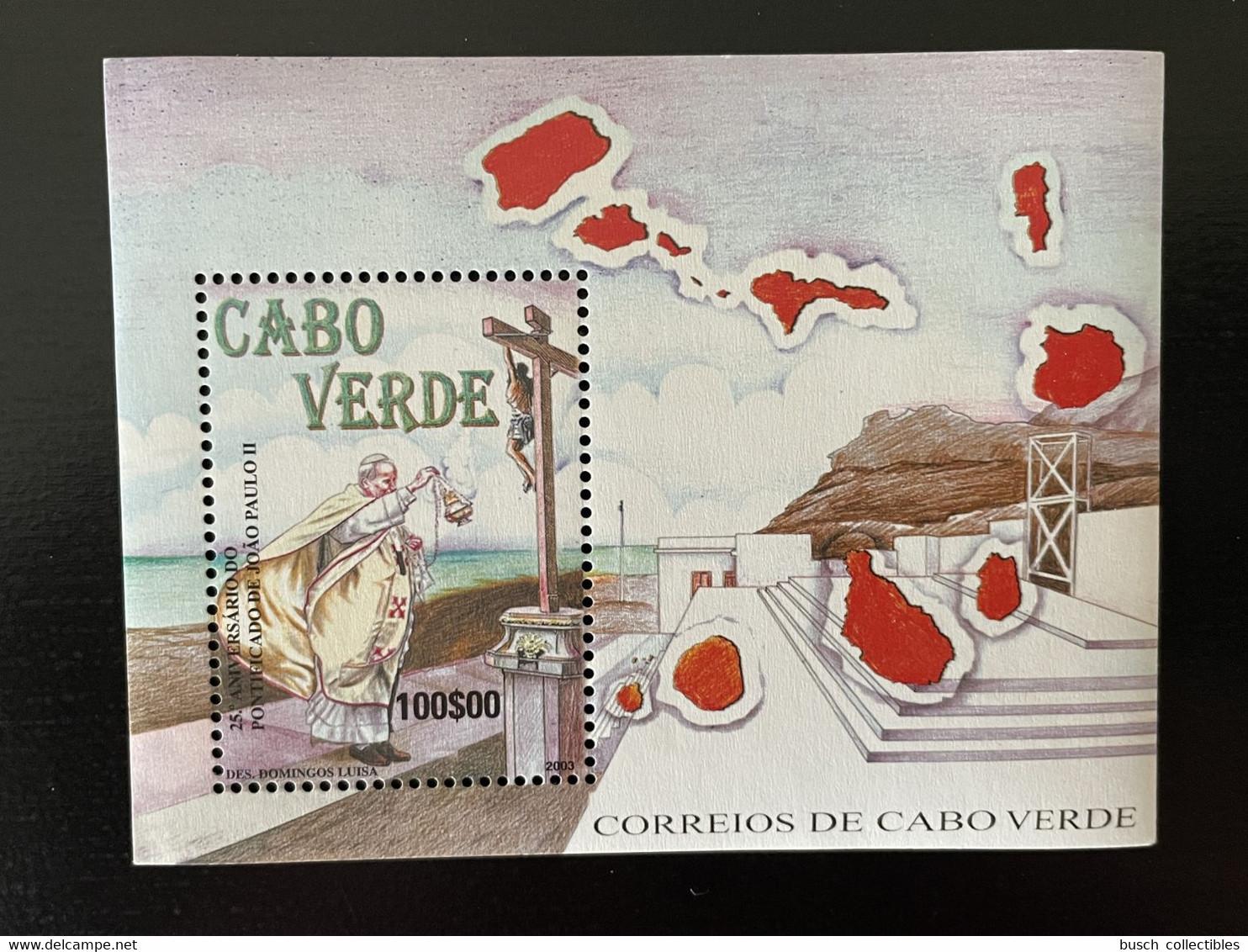 Cape Kap Verde Cabo Verde 2003 Mi. Bl. 38 Papa Joao Paulo II Pope Papst Pape John Johannes Paul - Cap Vert