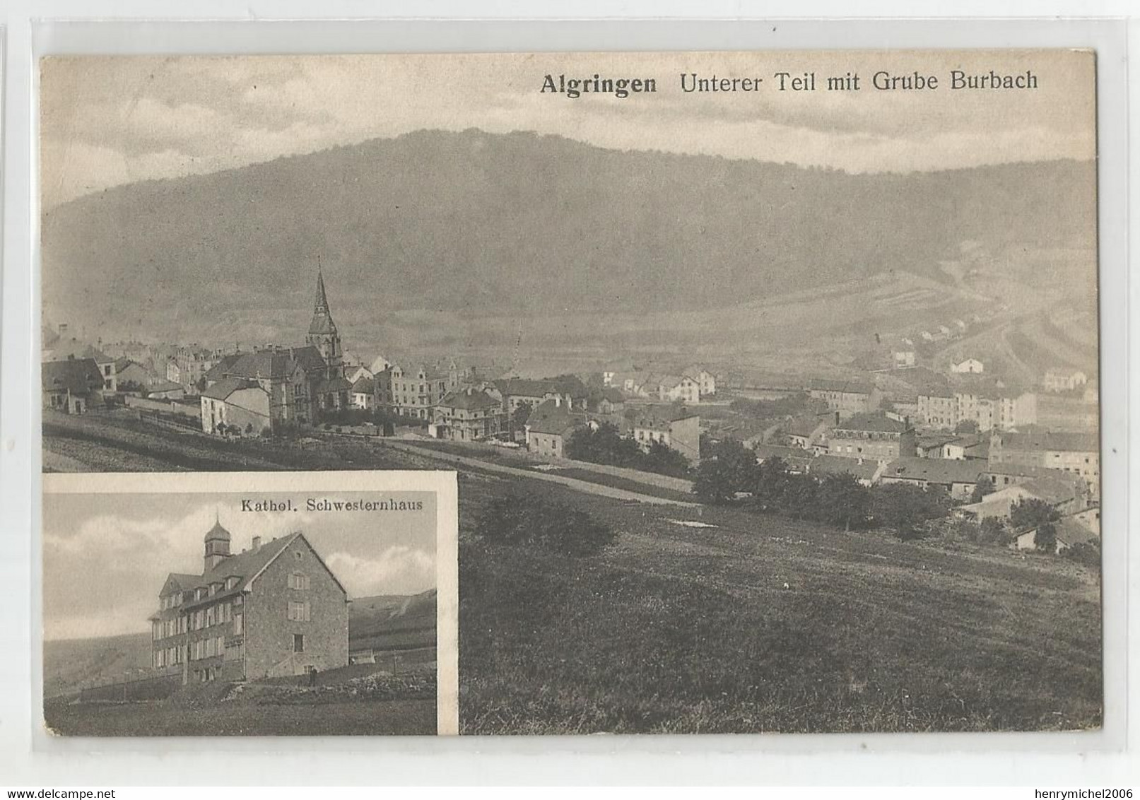 57 Moselle Algringen Algrange Unterer Teil Mit Grube Burbach Kathol Schwesternhaus Ed Photo Muller N 895 - Andere & Zonder Classificatie