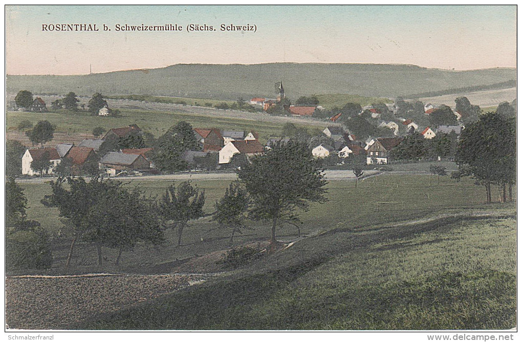 AK Rosenthal Schweizermühle Bei Bielatal Buchenhain Raum Brausenstein Bahra Eiland Ostrov Schneeberg Sächsische Schweiz - Rosenthal-Bielatal