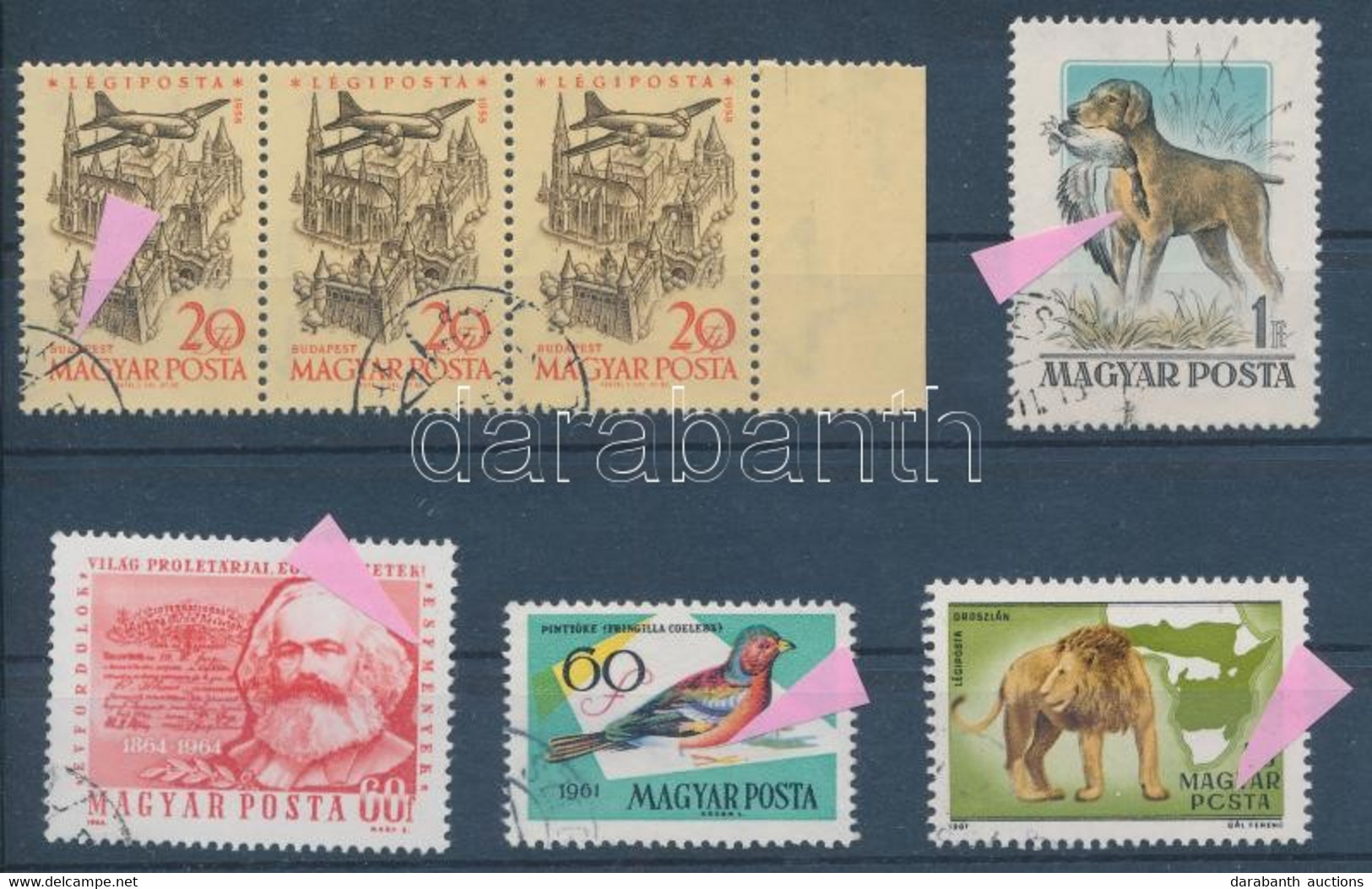 O 1958-1981 5 Klf Lemezhibás Bélyeg (14.000) / 5 Different Stamps With Plate Variety - Altri & Non Classificati