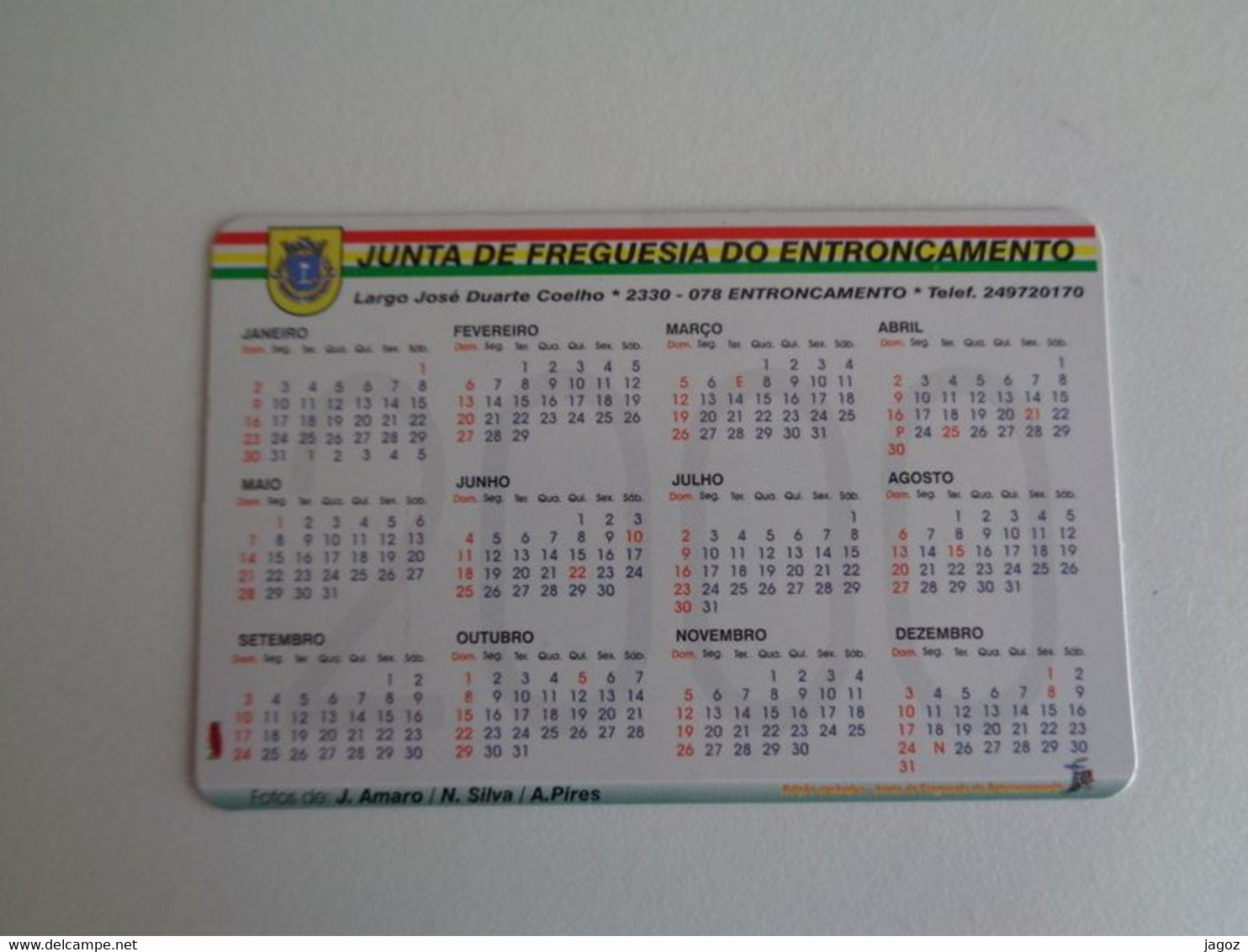 Train Junta De Freguesia Do Entroncamento Estação De Avanca Portugal Portuguese Pocket Calendar 2000 - Small : 1991-00