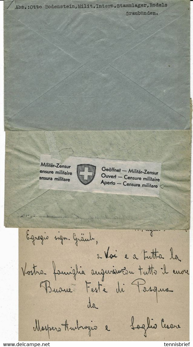 Ca. 1944, 3 Internierten-Belege, A4560 - Postmarks