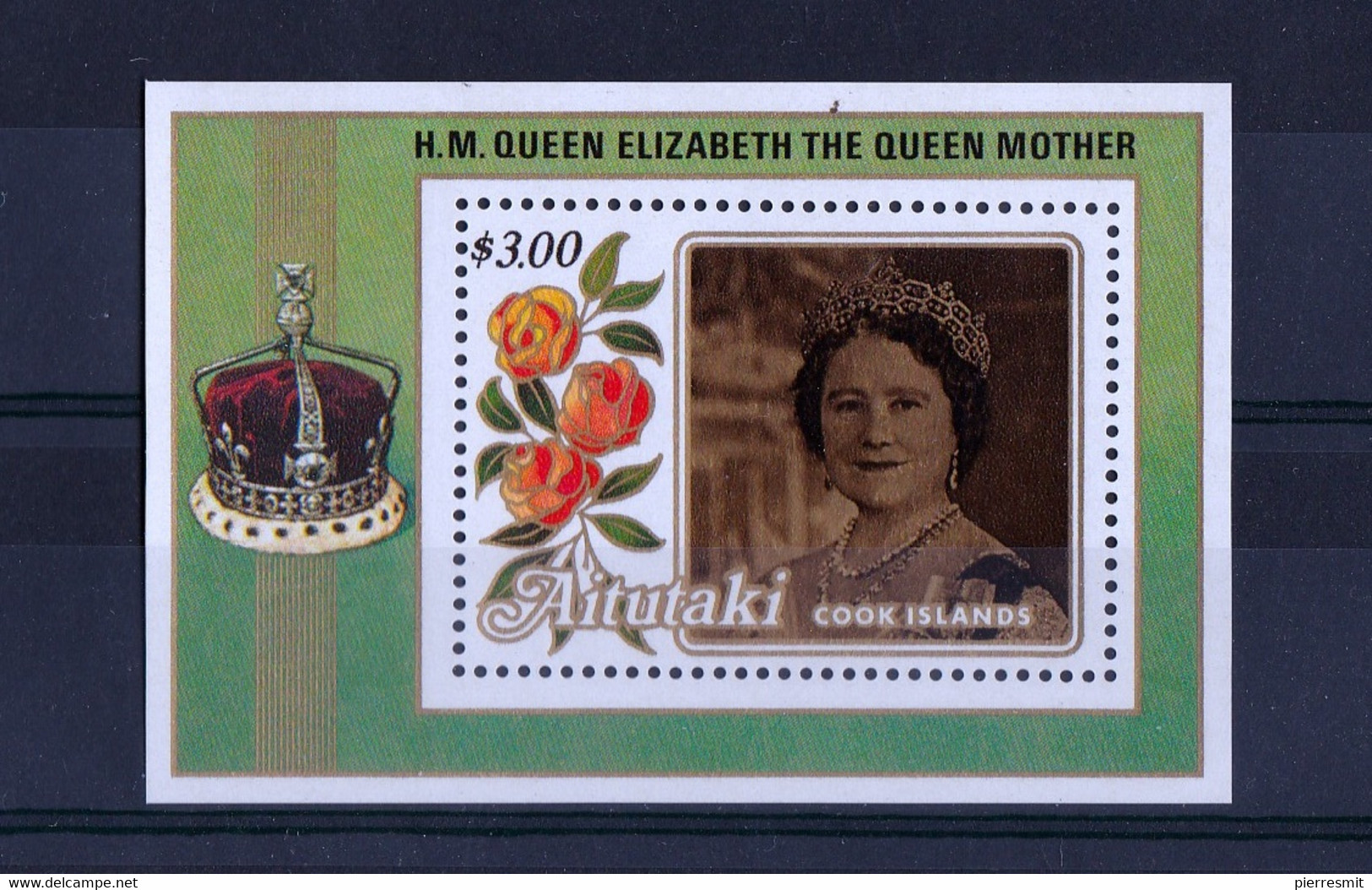 UMM 1985 Queen Mother M/S - Aitutaki