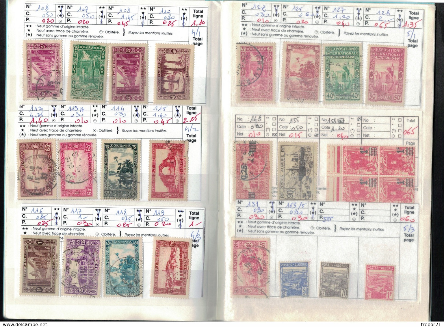 Carnet D'ALGÈRIE - Cote YVERT 268 €uros - Collections, Lots & Series