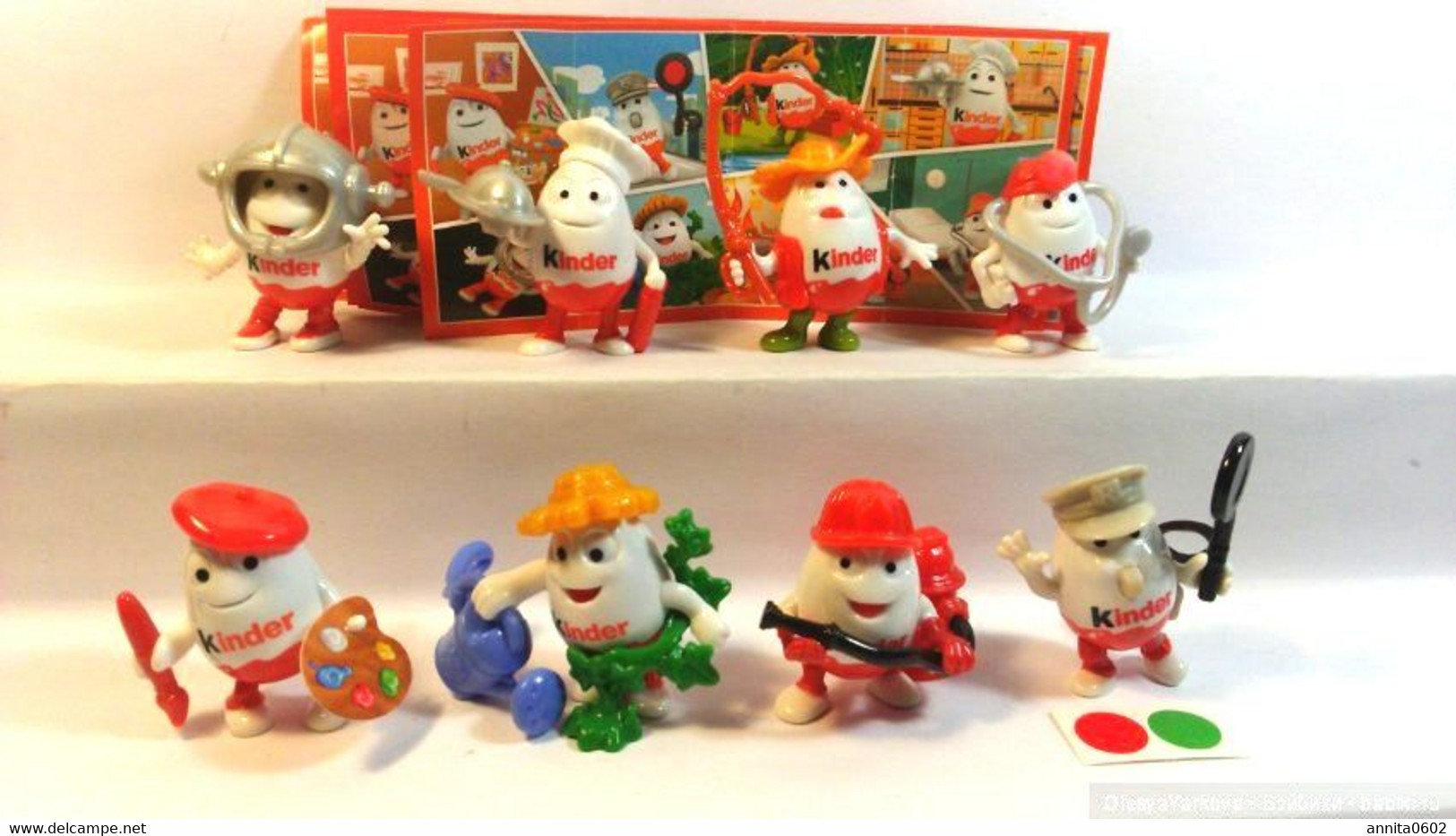 Kinderino Professions 2016 FULL Set KINDER SURPRISE Toys From Egg Komplettsatz Kinderino Berufe Pinter Astronaut Chef - Diddl