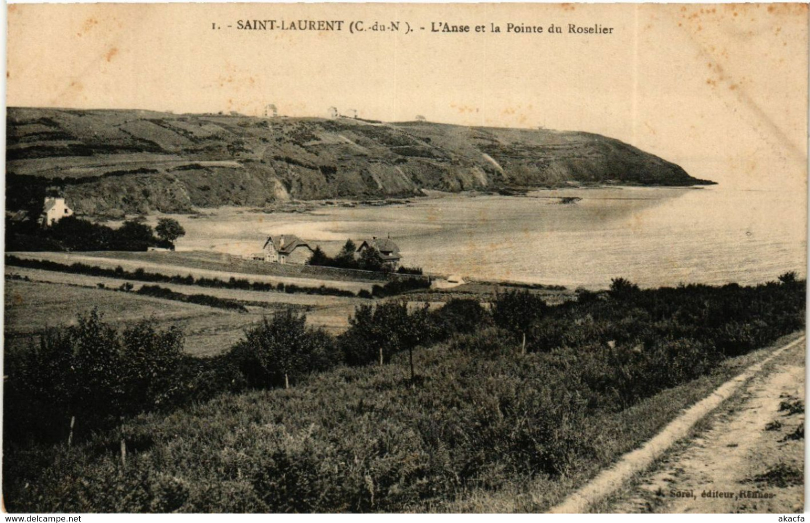 CPA St-LAURENT - L'Anse Et La Pointe Du Roselier (630563) - Plérin / Saint-Laurent-de-la-Mer