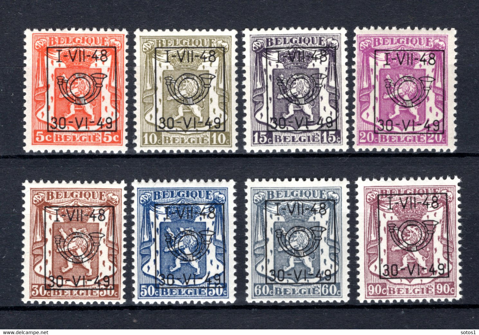 PRE581/588 MNH 1946 - Klein Staatswapen Opdruk Type D - REEKS 35 - Typo Precancels 1936-51 (Small Seal Of The State)