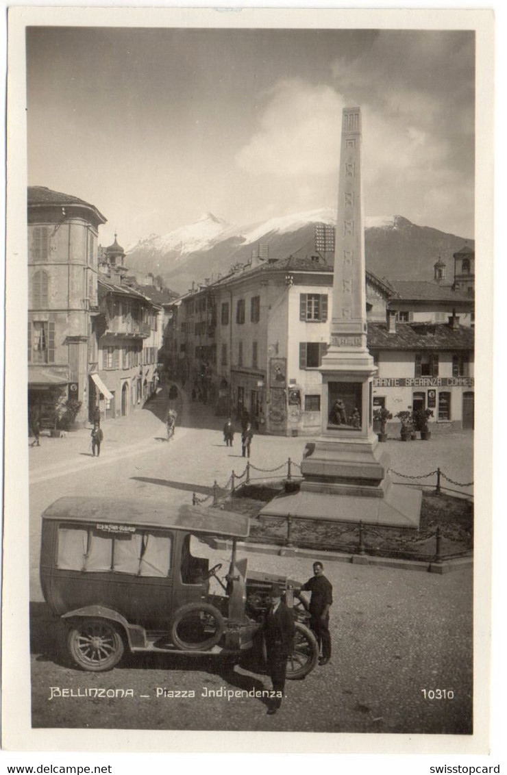 BELLINZONA Piazza Indipendenza Postauto Nach Giubiasco - Giubiasco