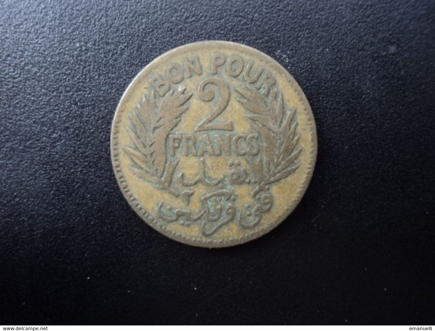 TUNISIE : 2 FRANCS   1921 - 1340   G.292 / KM 248     TTB - Tunesië