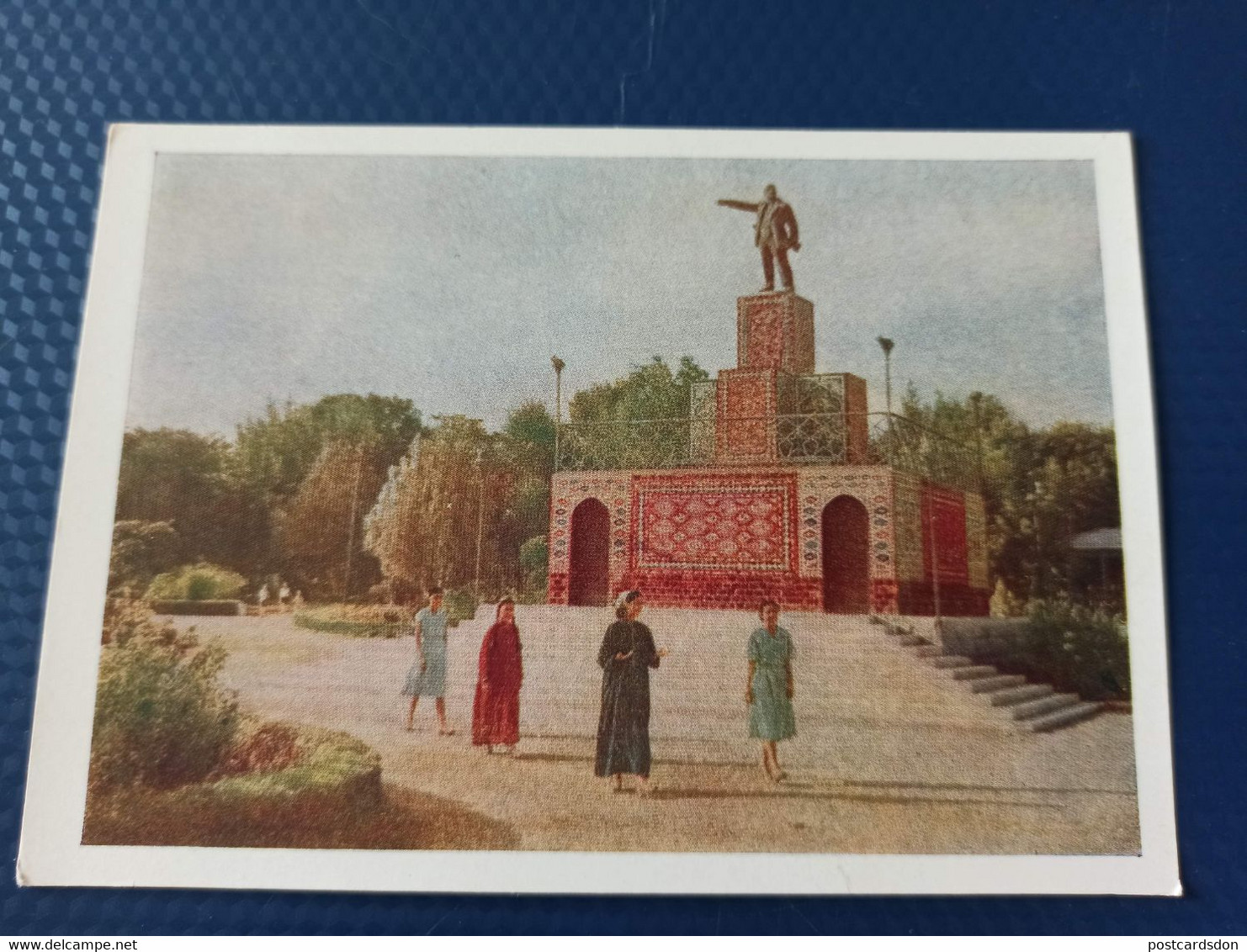 Russian Asia. Ashgabat / Ashkhabad. Lenin Monument. OLD Soviet PC. 1958 - Turkménistan