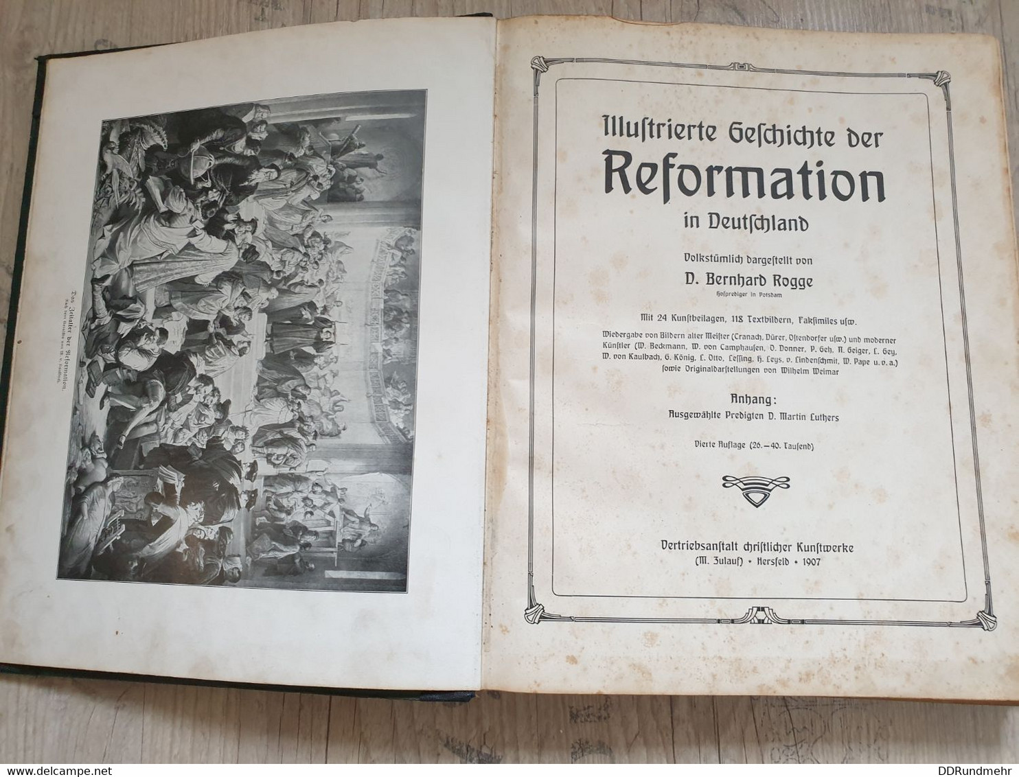 1907 Illustrierte Geschichte Der Reformation In Deutschland Von D. Bernhard Rogge - Cristianesimo