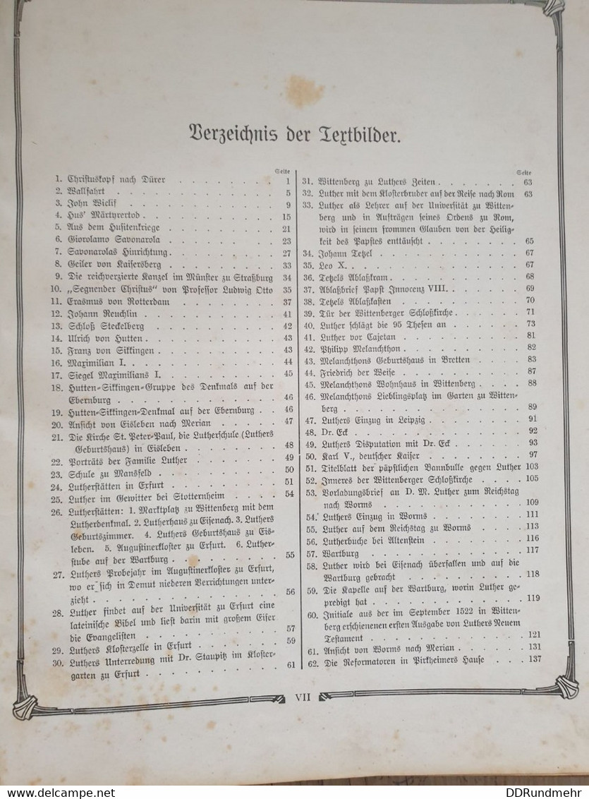 1907 Illustrierte Geschichte Der Reformation In Deutschland Von D. Bernhard Rogge - Cristianismo