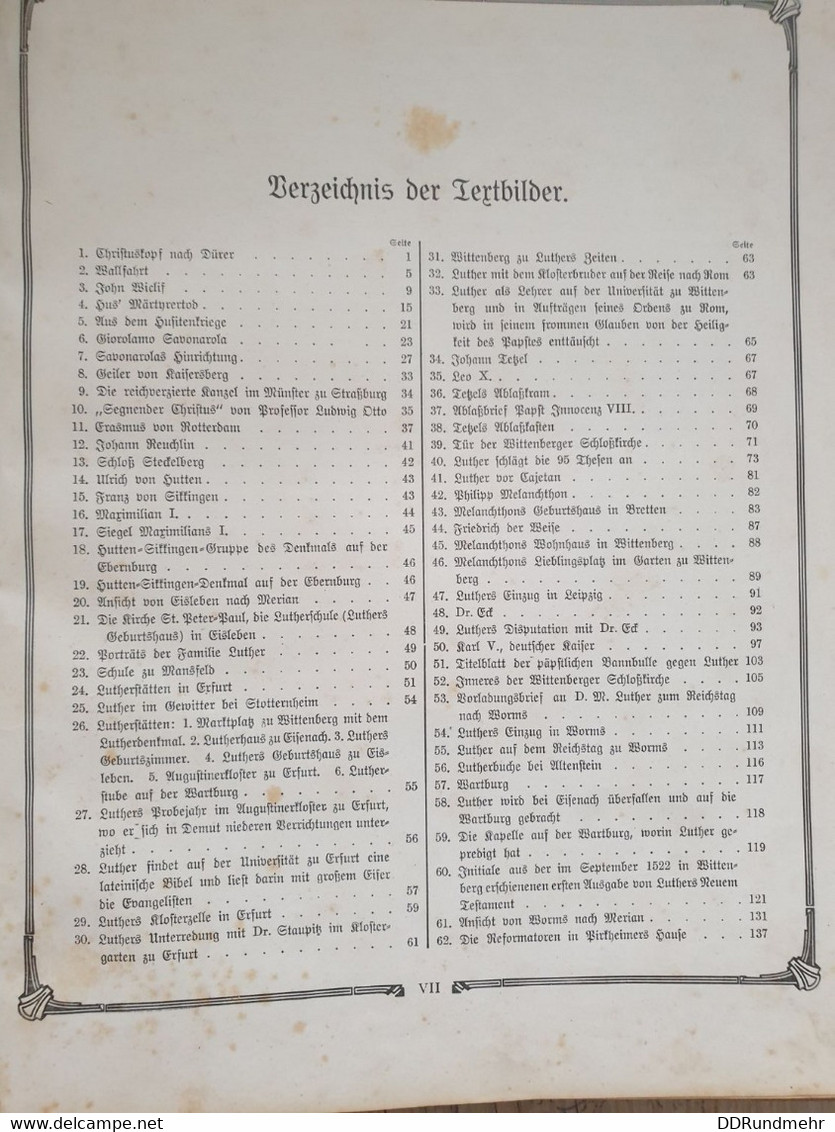1907 Illustrierte Geschichte Der Reformation In Deutschland Von D. Bernhard Rogge - Christianism