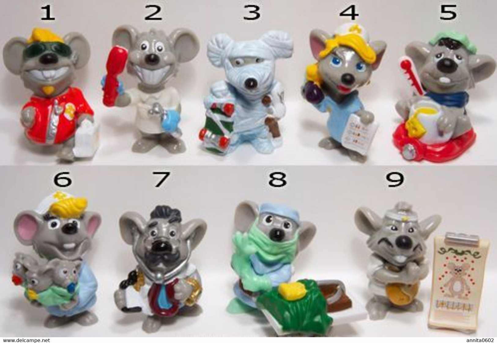 Ferrero Kinder Surprise Mouse Doctors Mouse Doktors 2011 Mausärzte DC119-127 Toys From Egg RARE! - Diddl