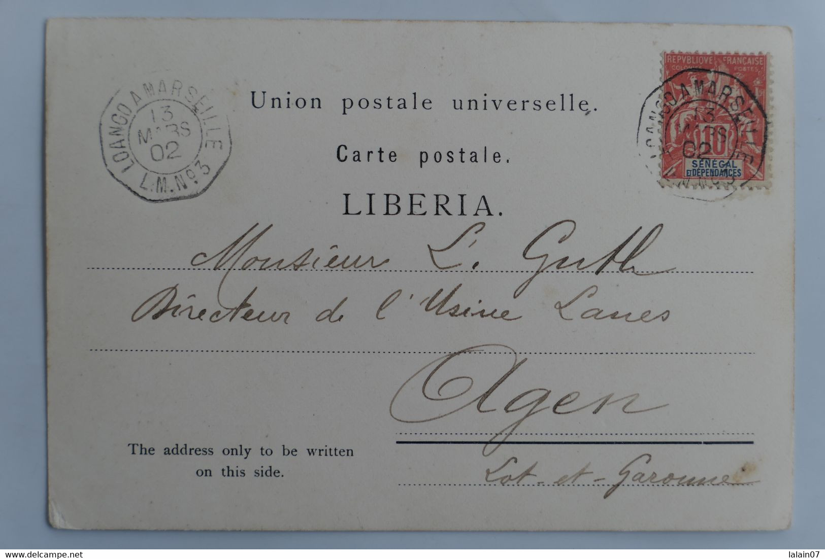 C. P. A. : Liberia : MONROVIA  Justice At Liberia : Execution By Hanging, Stamp Maritime Post LOANGO à MARSEILLE In 1902 - Liberia