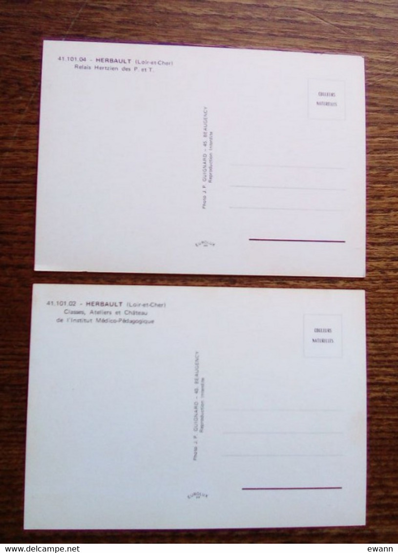 Lot De 2 Cartes Postales - Herbault - Relais Hertzien, Institut Médico-Pédagogique - Herbault