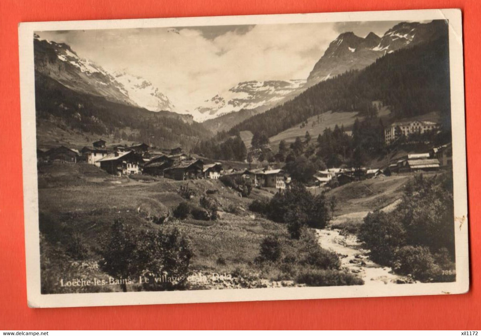ZNB-16  Loèche-les-Bains, Leukerbad Village Et La Dala.  Gelaufen 1924 - Loèche