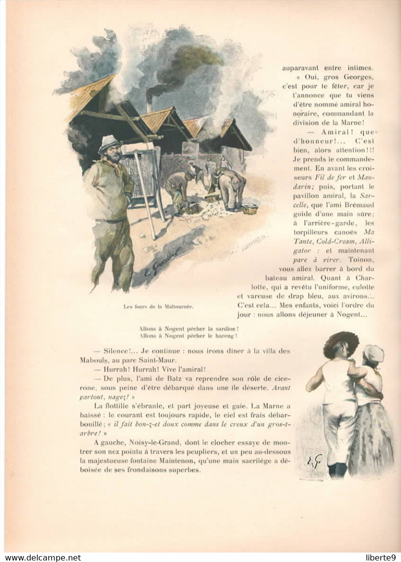 TOUR DE LA MARNE1891 - JOINVILLE Les Laveuses à BONNEUIL La Varenne Le Moulin Brulé CHAMPIGNY MALTOURNÉE GOURNEY REGNIER - Revistas - Antes 1900