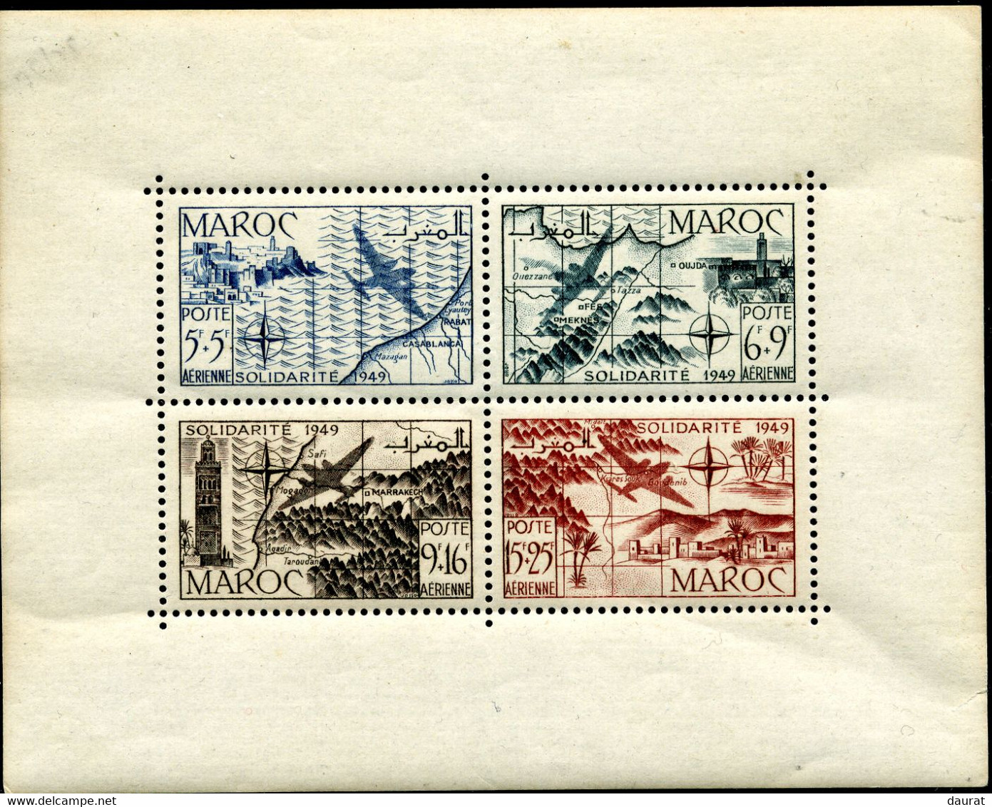 1950  Maroc Y&T Bf N°4** Neuf Sans Charnière - Blocks & Sheetlets