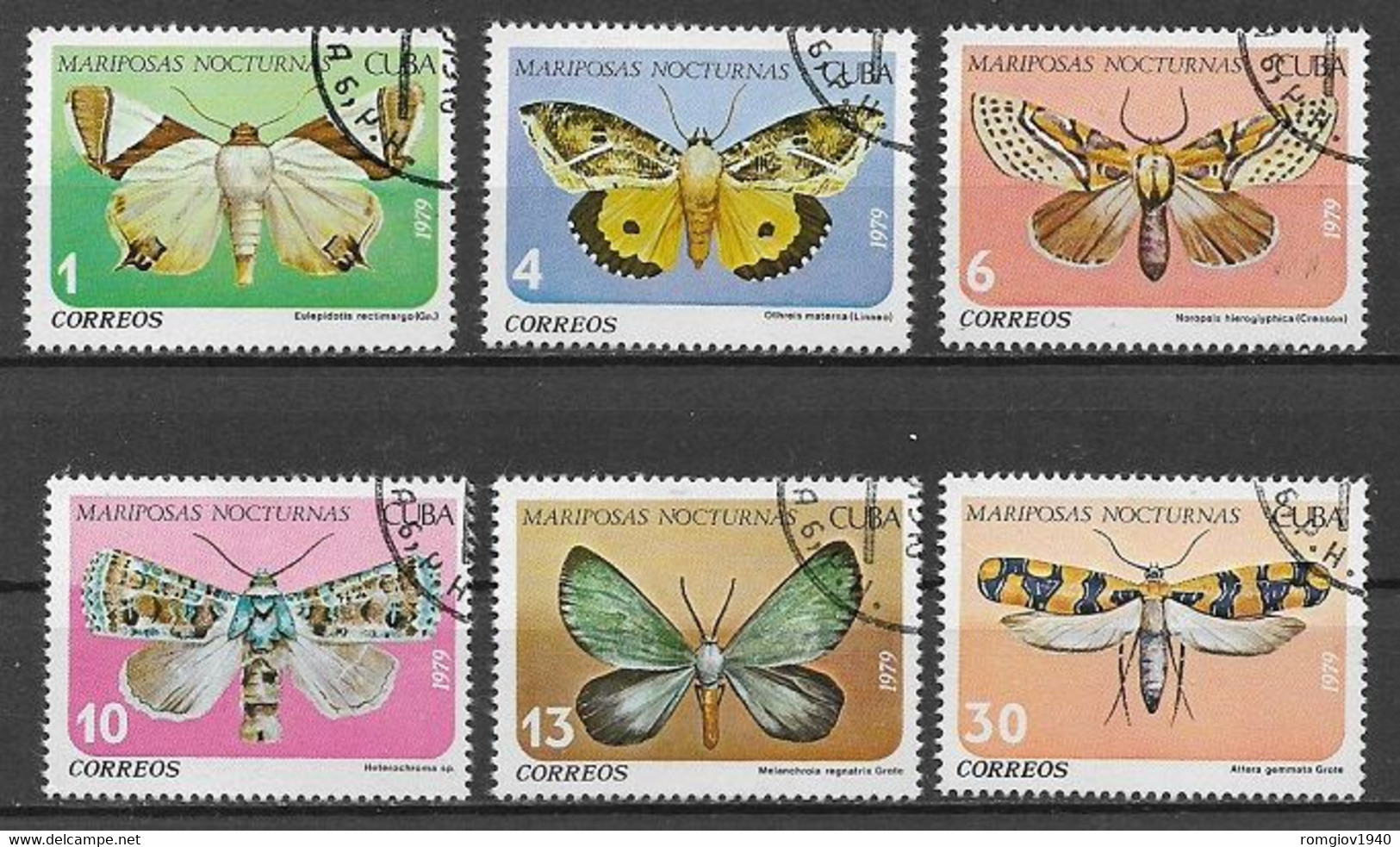 CUBA 1979 FARFALLE CUBANE YVERT. 2121-2126 USATA VF - Autres & Non Classés