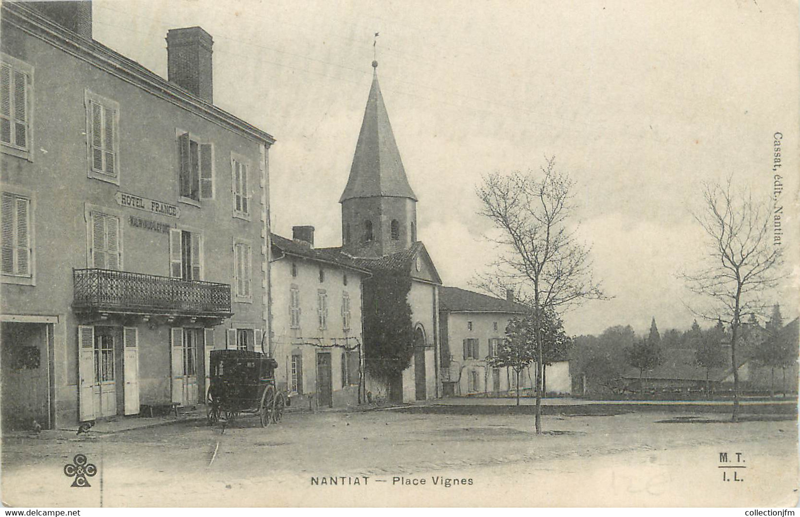 . CPA  FRANCE 87 "Nantiat, Place Vignes" - Nantiat