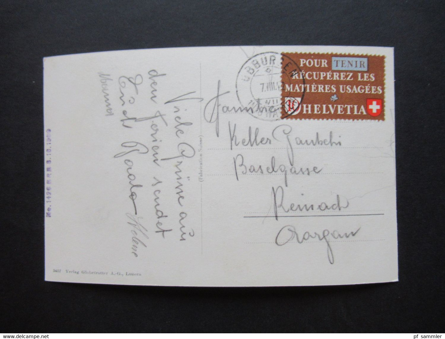 Schweiz 1942 Postkarte / Echtfoto AK Bürgenstock Grand Park Und Palace Hotels Nr. 406 EF Nach Reinach Aargau Gesendet - Briefe U. Dokumente