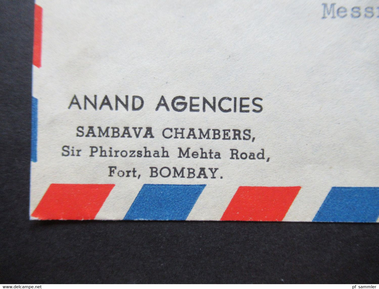 Indien 1951 1st Asian Games 1951 Air Mail / Luftpost Nach St. Gallen Umschlag Anand Agencies Sambava Chambers Bombay - Brieven En Documenten