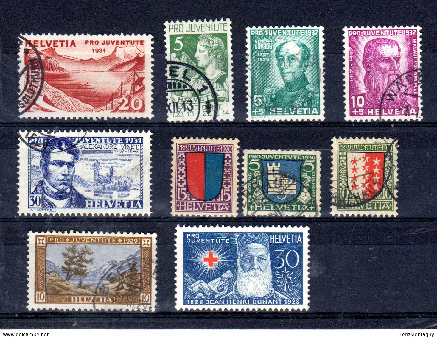 Petite Collection Suisse Avec Pro Juventute, Pro Patria Et Lettre De Vol Spéciale; Lot 52760 - Collections