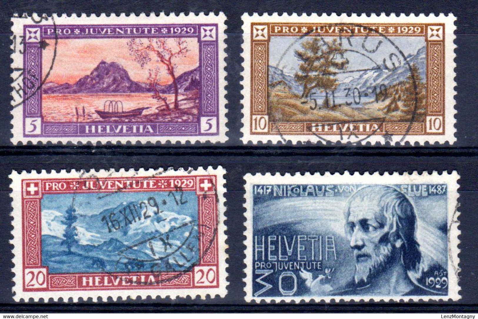 Petite collection Suisse avec Pro Juventute, Pro Patria et lettre de vol spéciale; Lot 52760