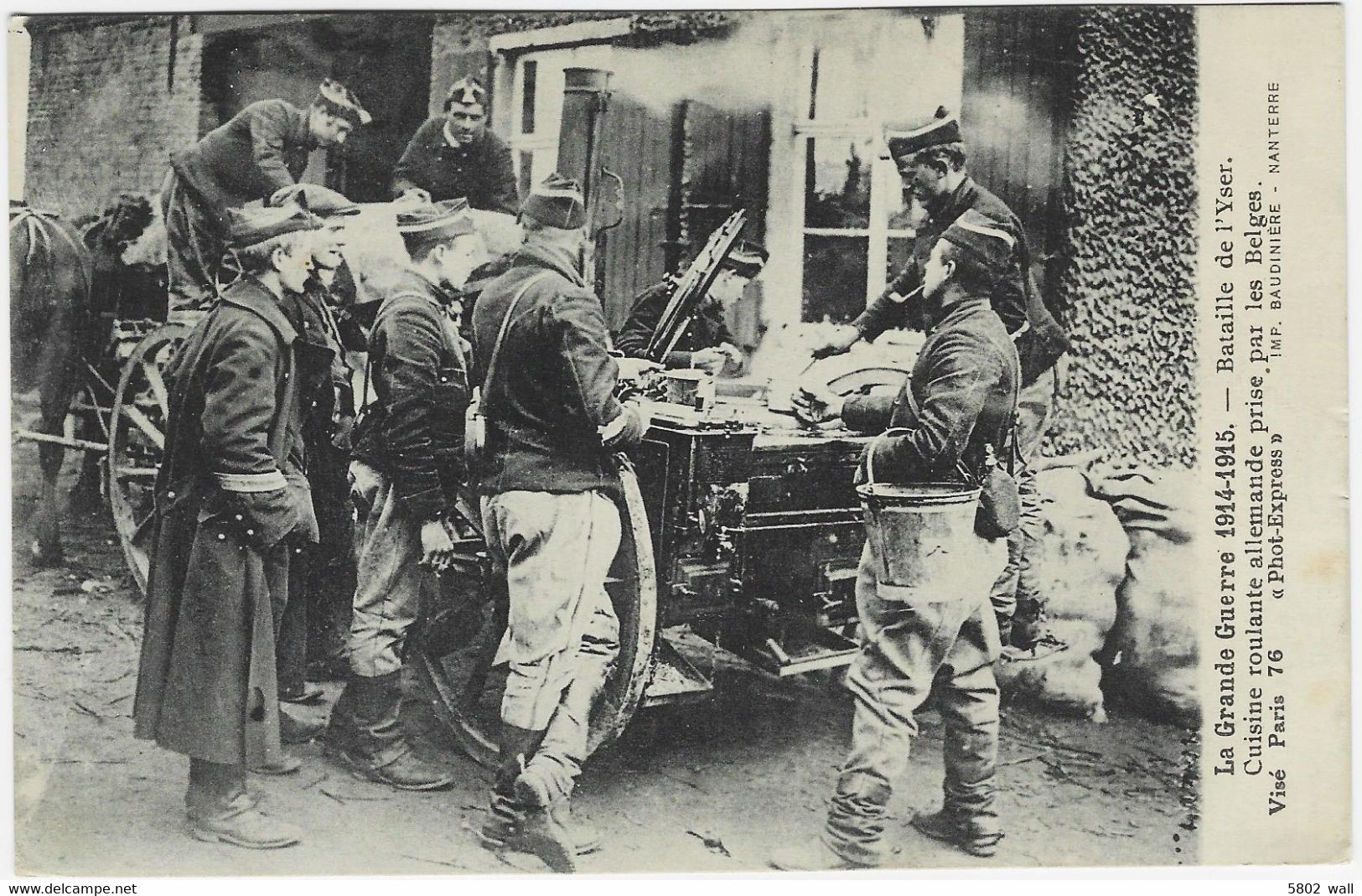 ARMEE BELGE YSER - 1915 : Cuisine Roulante Allemande Prise Par Les Belges - Guerra 1914-18