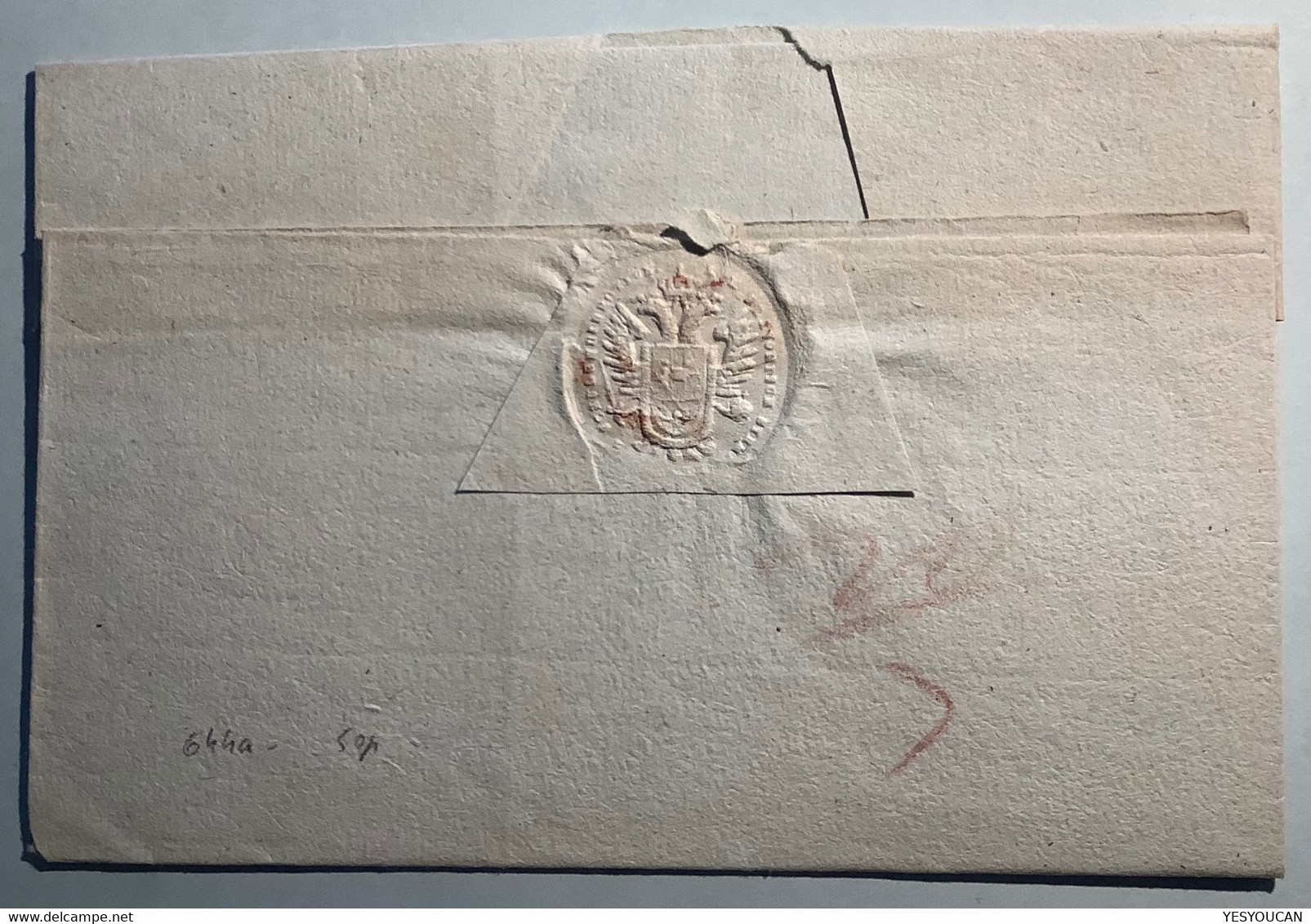 „WINKOVCZE“ RARE 1821 Pre-Stamp Cover (Vinkovci CROATIA Kroatien Croatie Österreich Ungarn Vorphilatelie Brief Lettre - ...-1850 Voorfilatelie