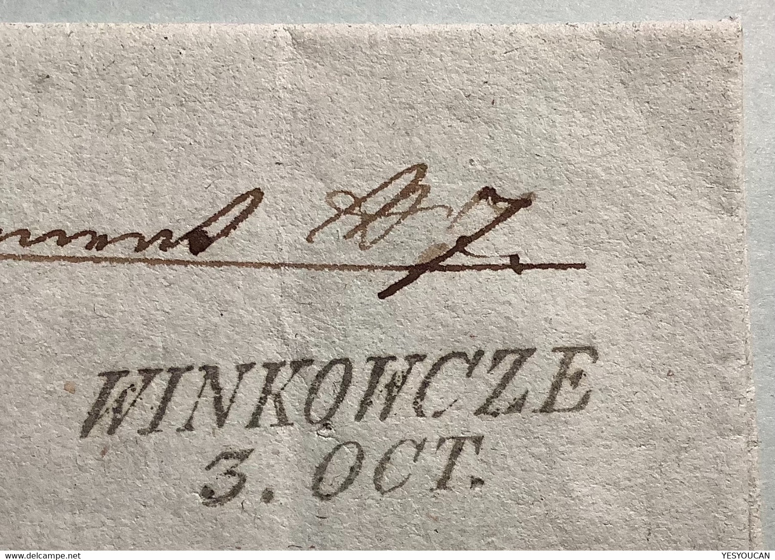 „WINKOWCZE“ RARE 1843 Pre-Stamp Cover (Vinkovci CROATIA Kroatien Croatie Österreich Ungarn Vorphilatelie Brief Lettre - ...-1850 Prephilately