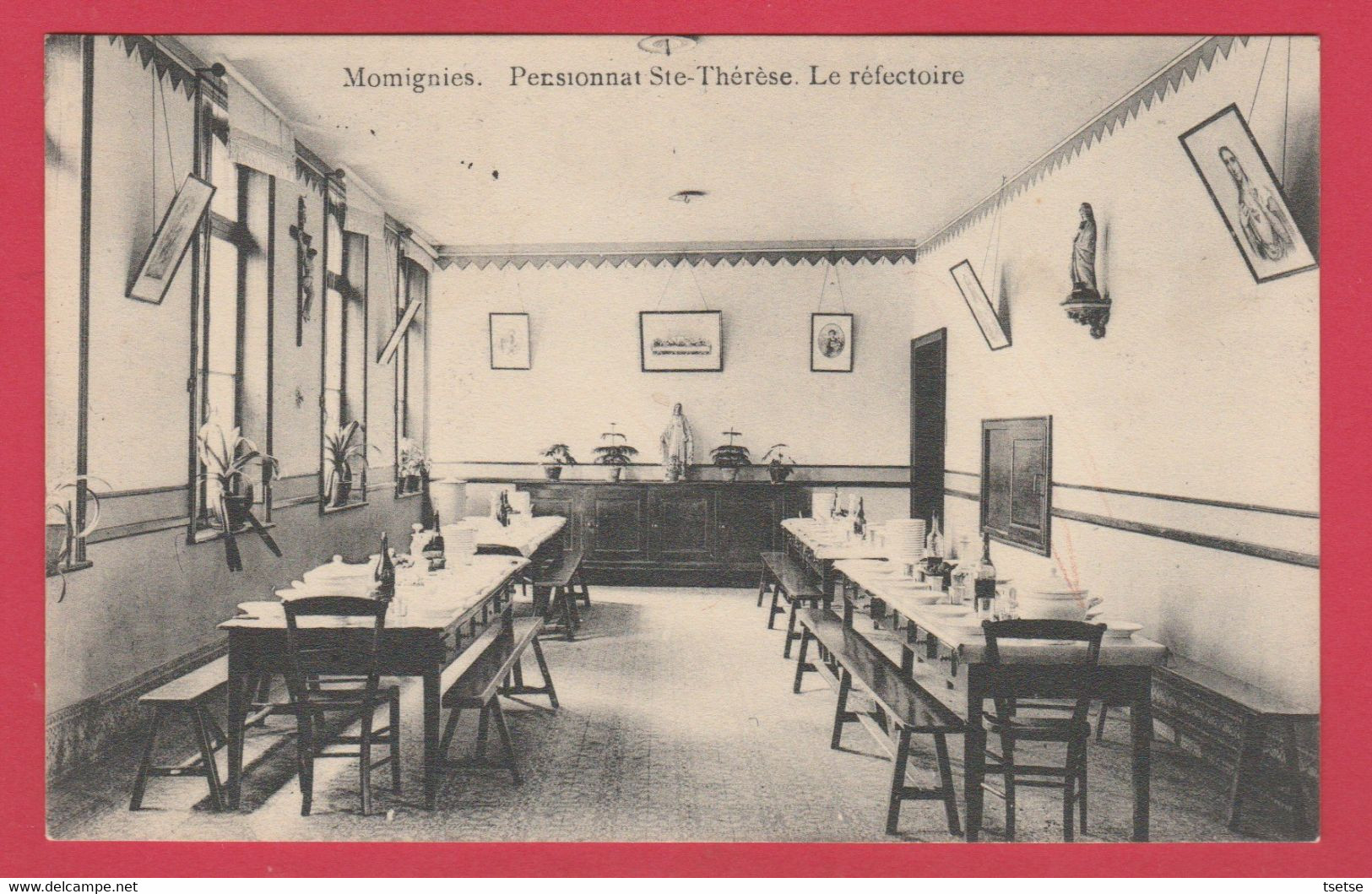 Momignies - Pensionnat  Ste-Thérèse - Le Réfectoire - 1912 ( Voir Verso ) - Momignies