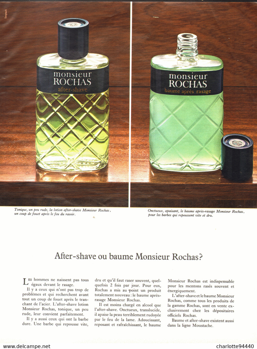 PUB PARFUM " MONSIEUR ROCHAS " De " ROCHAS " 1972  ( 4 ) - Non Classés