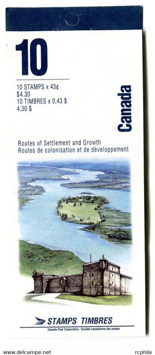 RC 20977 CANADA ROUTES OF SETTLEMENT COLONIASATION CARNET COMPLET BOOKLET MNH NEUF ** - Full Booklets
