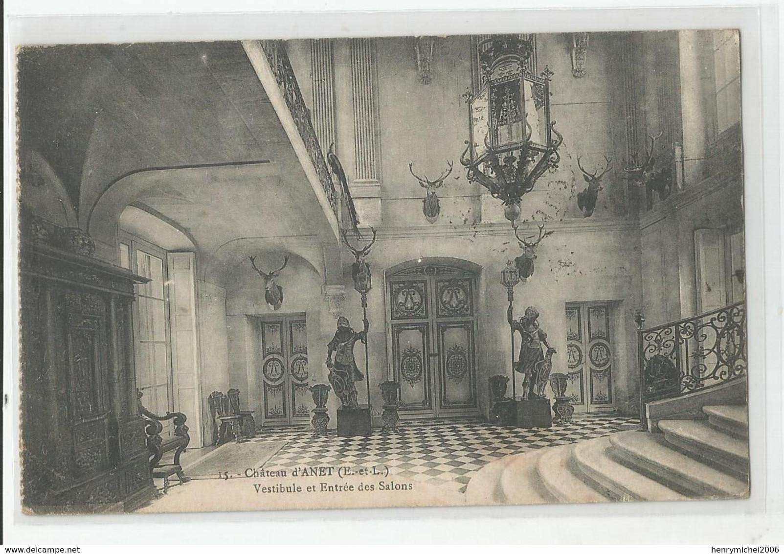 28 Chateau D'anet Vestibule Et Entrée Des Salons 1923 - Anet