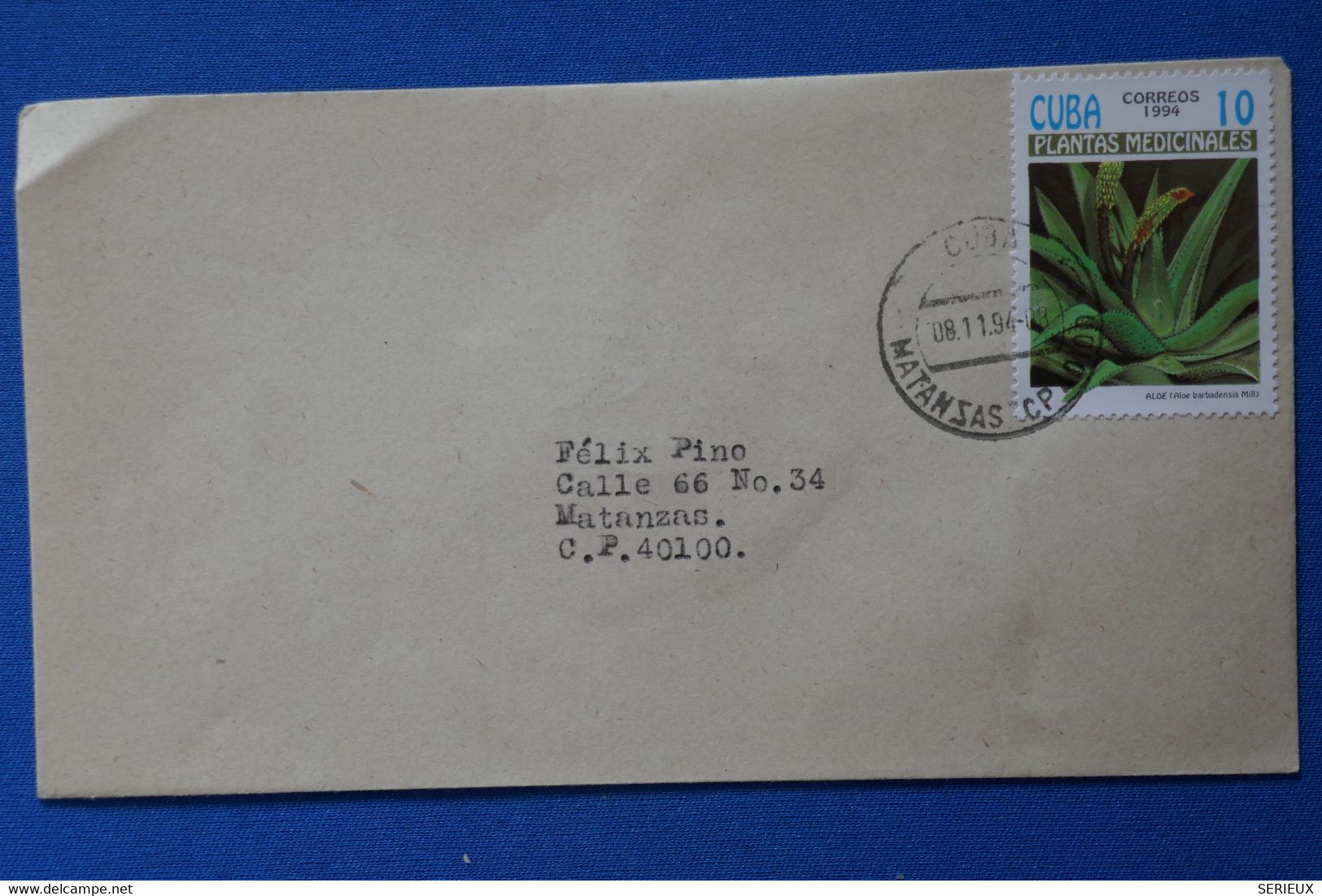 P27 CUBA BELLE LETTRE 1994 MATANZAS + AFFRANCHISSEMENT PLAISANT - Storia Postale