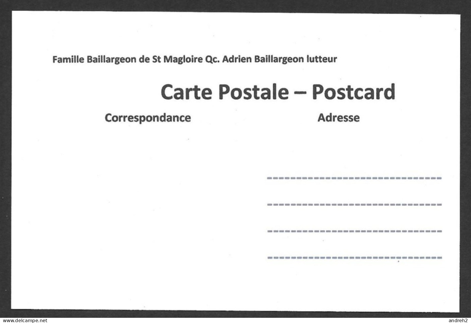 SPORTS - HALTÉROPHILIE - LUTTEUR - ADRIEN  BAILLARGEON - UN DES 6 FRÈRES BAILLARGEON - HOMMES FORTS DE ST MAGLOIRE QC. - Weightlifting