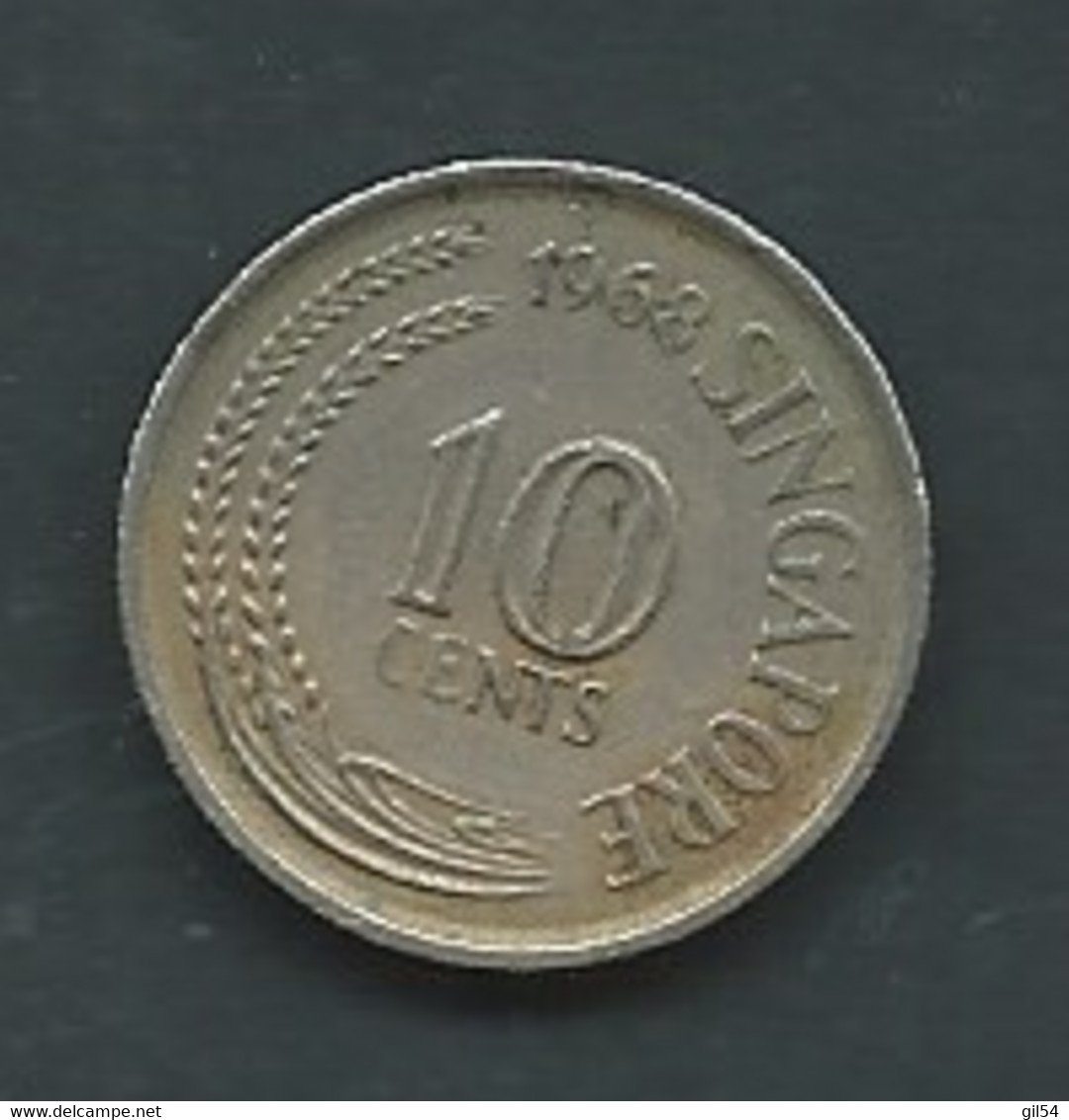 Piece  Singapour   Singapore - 10 Cents 1968- Pic 5113 - Singapour