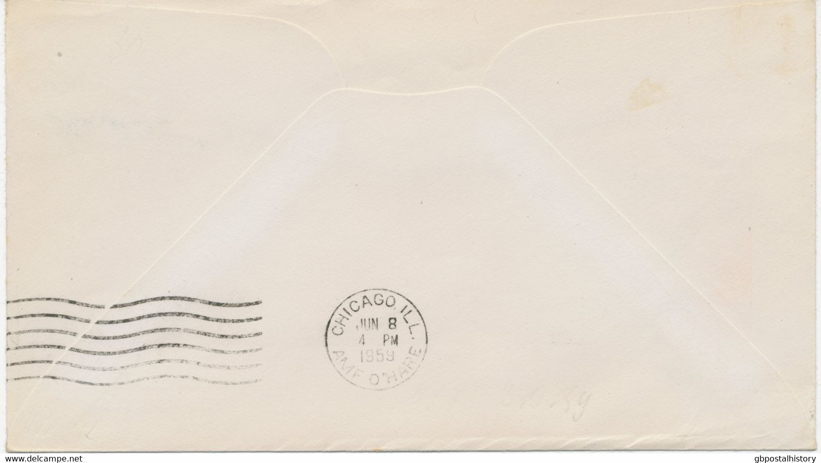 USA 1959, Selt. Kab.-Erstflug A.M. 29 - First Jet Air Mail Service "Los Angeles, California - Chicago, Illinois" - 2c. 1941-1960 Covers