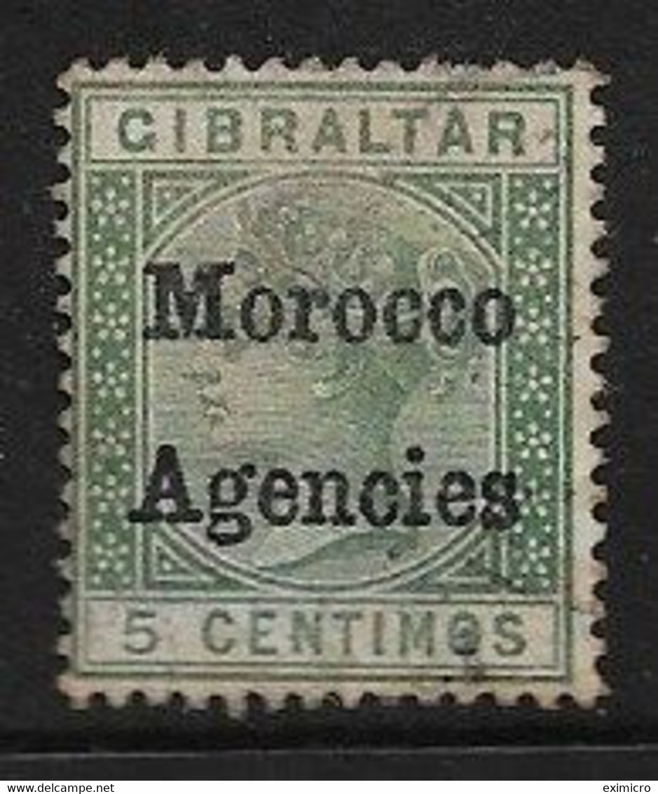 MOROCCO AGENCIES - GIBRALTAR OVERPRINTS 1898 5c SG 1 FINE USED Cat £7 - Morocco Agencies / Tangier (...-1958)