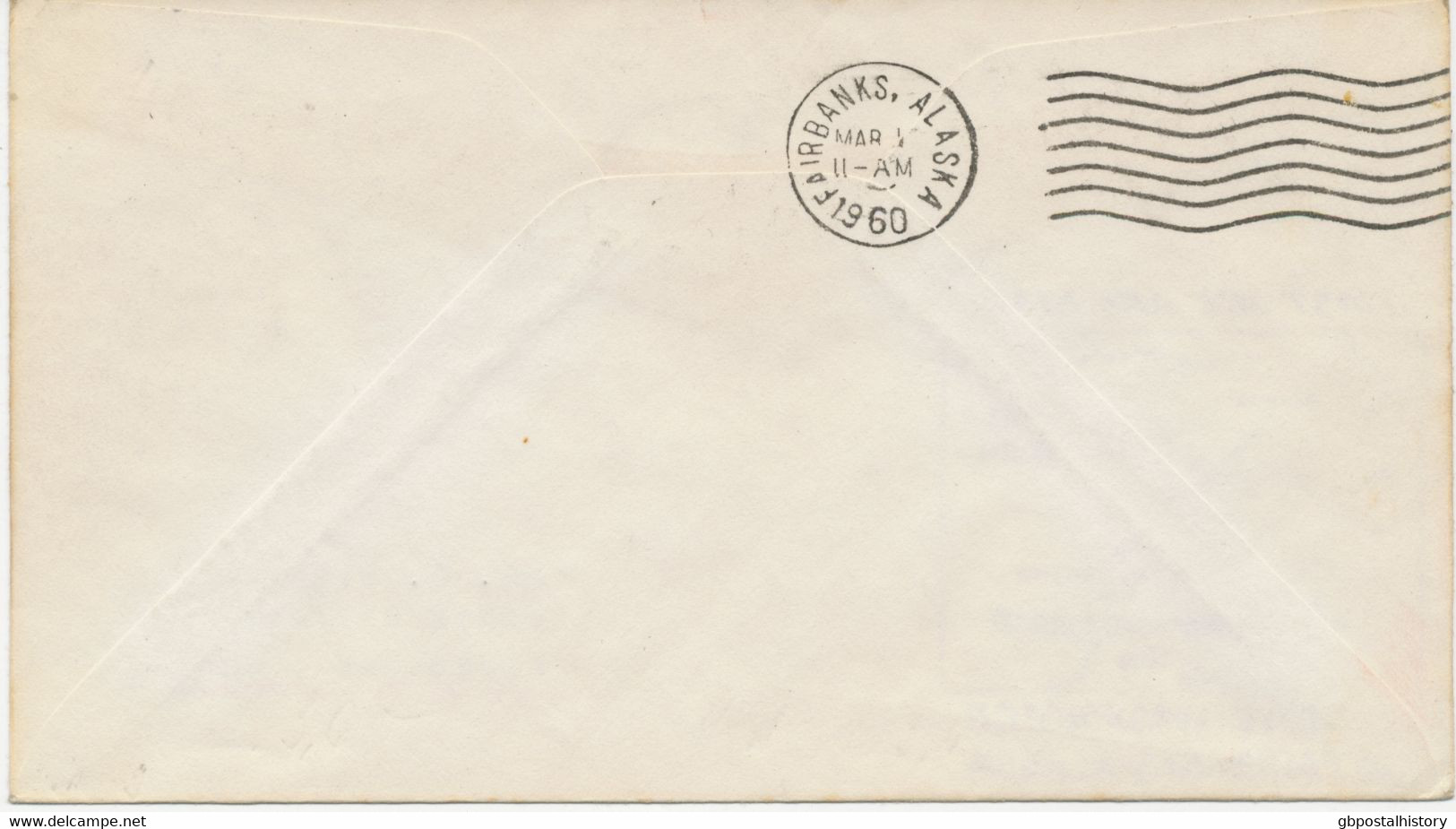 USA 1960 Selt. Kab.-Erstflug A.M. 20 - First Jet Air Mail Service - "Seattle, Washington - Fairbanks, Alaska" - 2c. 1941-1960 Cartas & Documentos
