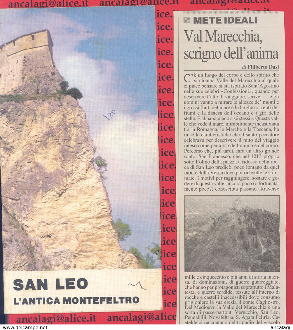 LIBRI 1675 - SAN LEO L'antica Montefeltro - Cenni Storici E Illustrazioni - 1986 - Tourisme, Voyages