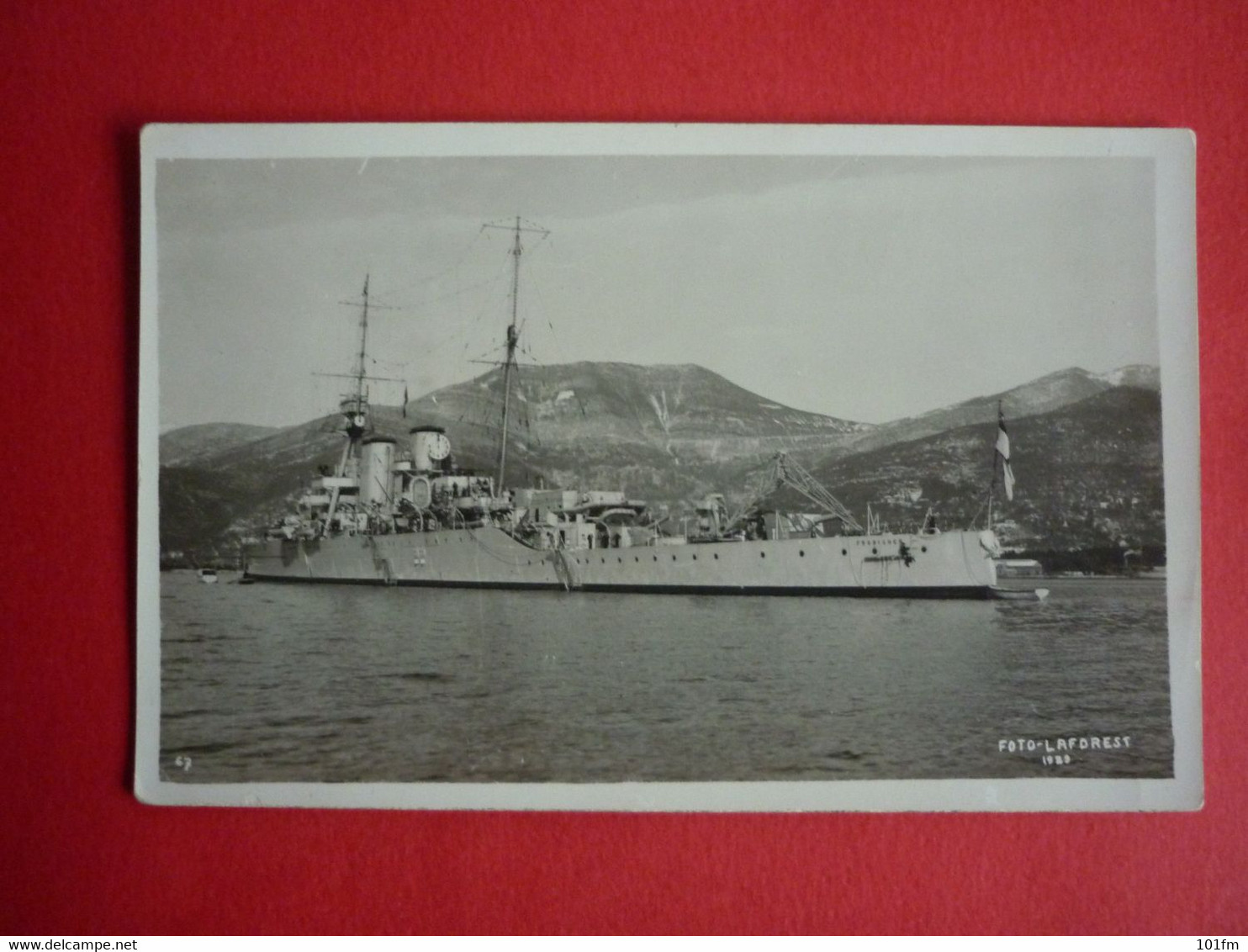 HMS FROBISHER IN CATTARO, MONTENEGRO 1929 - Warships