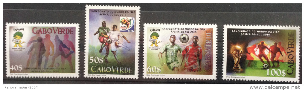 Cabo Verde 2010 - Mi. 965 - 968 FIFA World Cup South Africa Coupe Du Monde Football Soccer WM Fußball 4 Val. MNH - 2010 – Afrique Du Sud