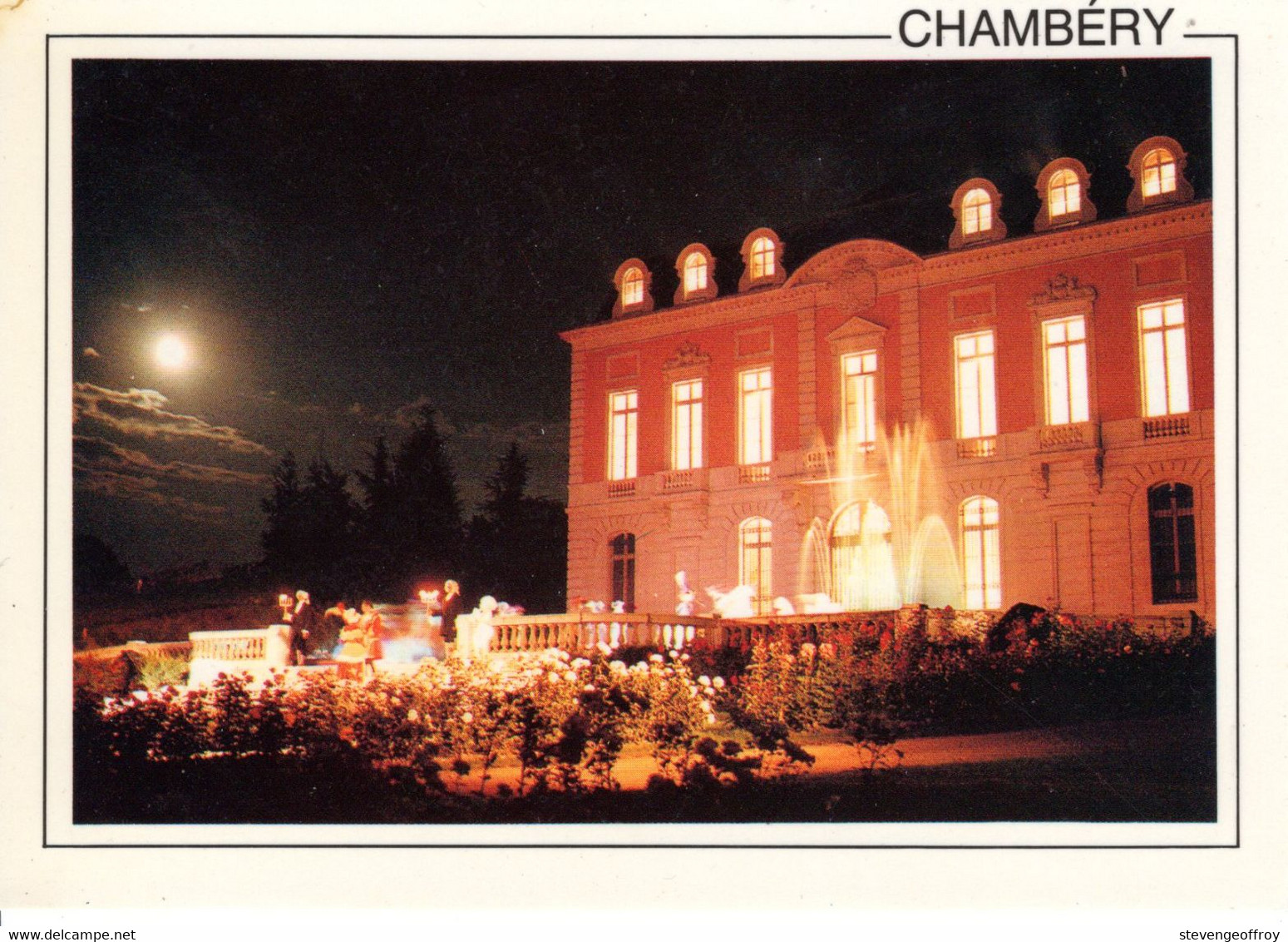 73 Savoie Chambery Chateau De Buisson Rond Nuit Fontaine Lumiere Batiment Edifice Histoire Patrimoine - Chambery