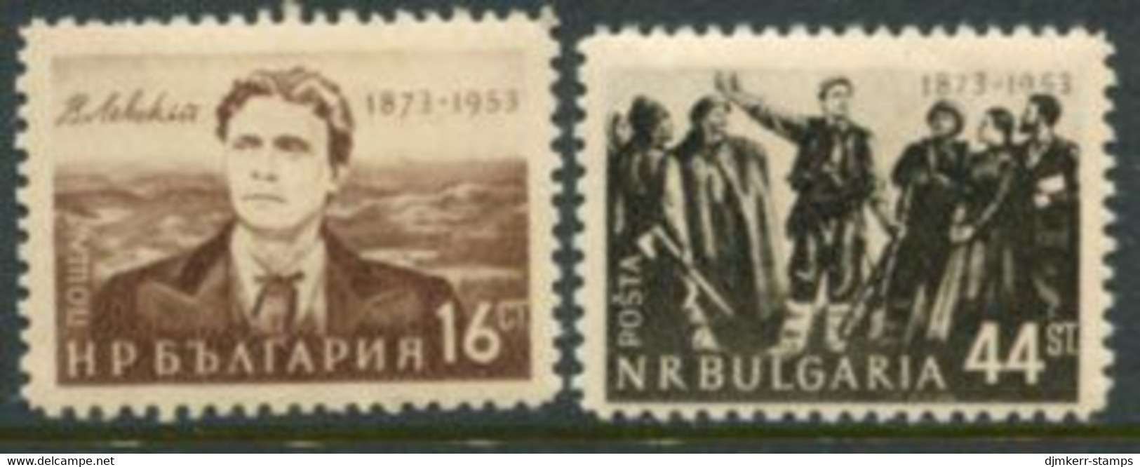 BULGARIA 1953 Levski Anniversary MNH / **.  Michel 844-45 - Unused Stamps