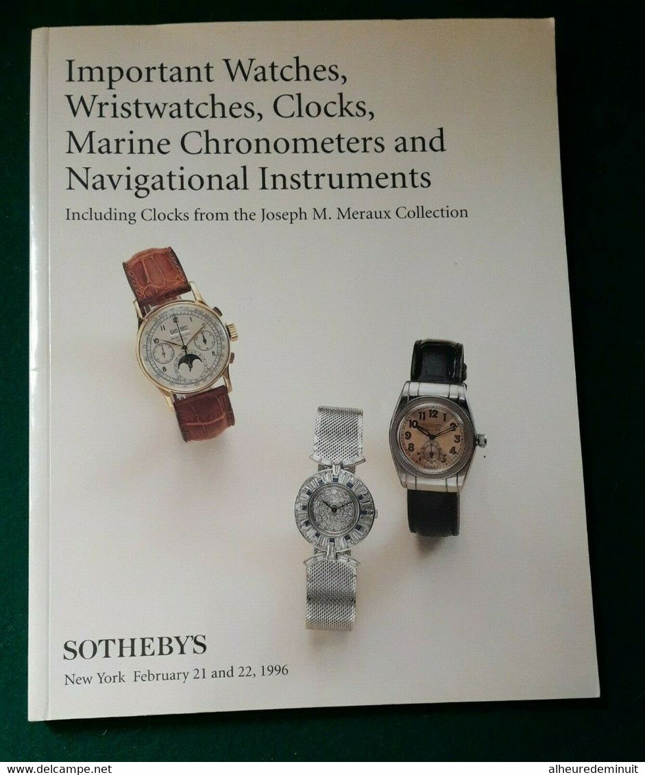 Catalogue SOTHEBY'S"IMPORTANT WATCHES WRISTWATCHES CLOCKS MARINE CHRONOMETERS NAVIGATIONAL INSTRUMENTS"Montres - Themengebiet Sammeln